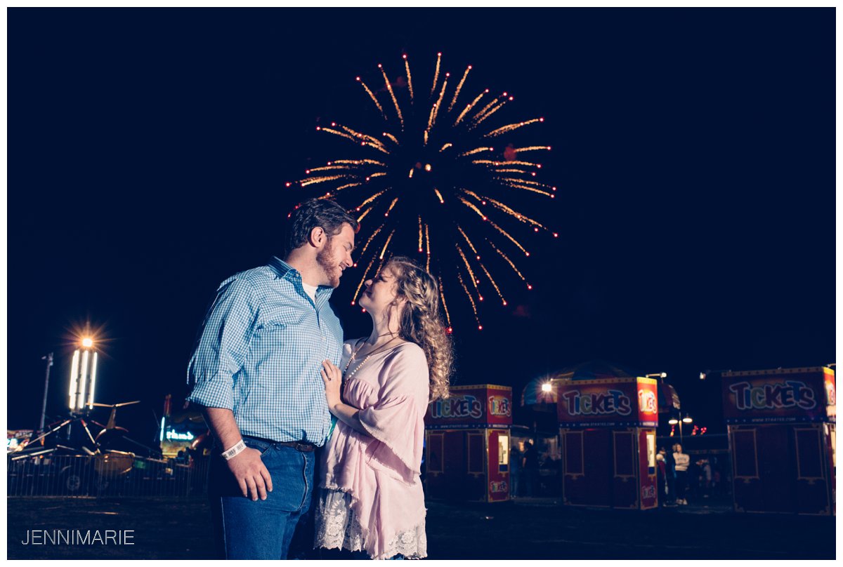 engagement photos at the fair