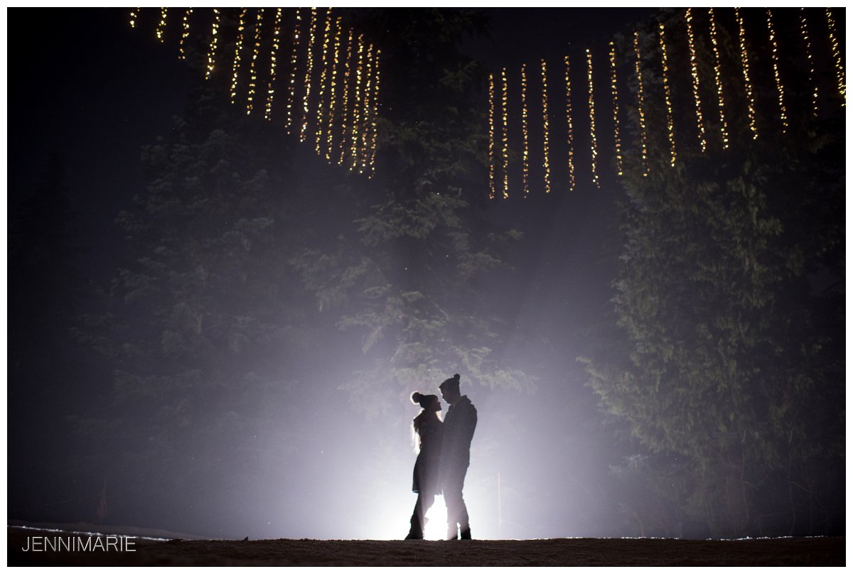 Peak of Christmas Engagement Photos in the Fog